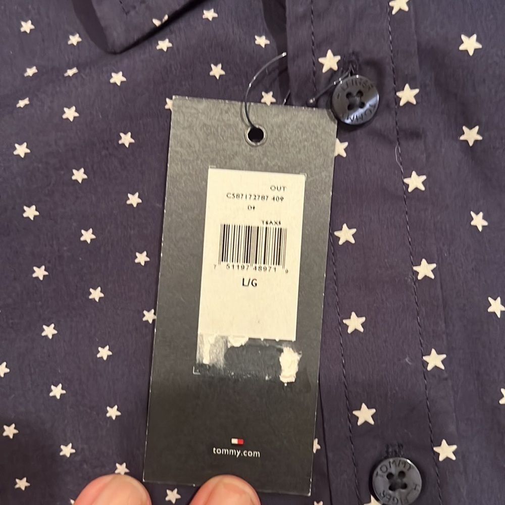 Tommy Hilfiger Boys Button Down Shirt Size L 12/14 NWT - Picture 3 of 4